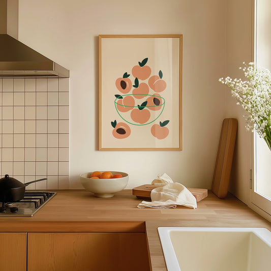 PEACHES IN A BOWL PRINT