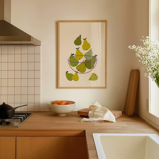 PEARS IN A BOWL PRINT