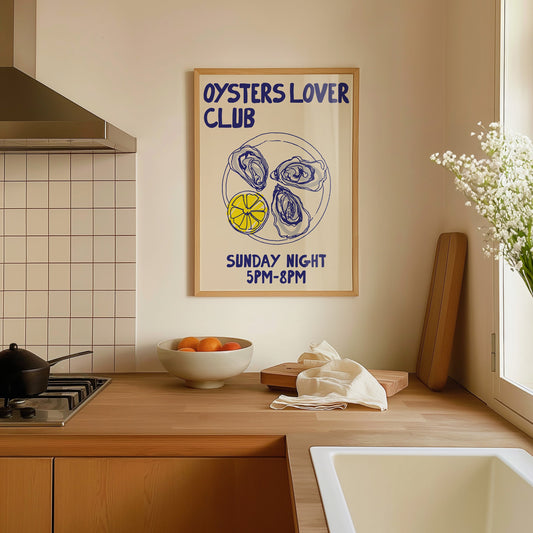 OYSTERS LOVER CLUB PRINT