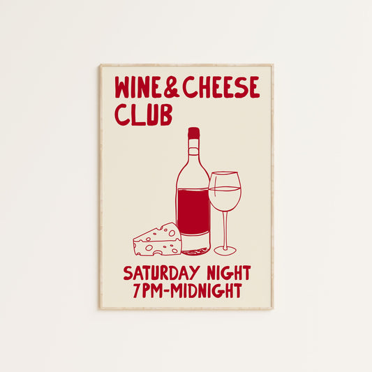 WINE AND CHEESE CLUB PRINT