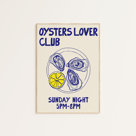 OYSTERS LOVER CLUB PRINT