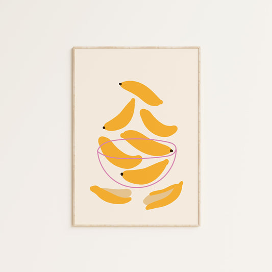 BANANAS IN A BOWL PRINT