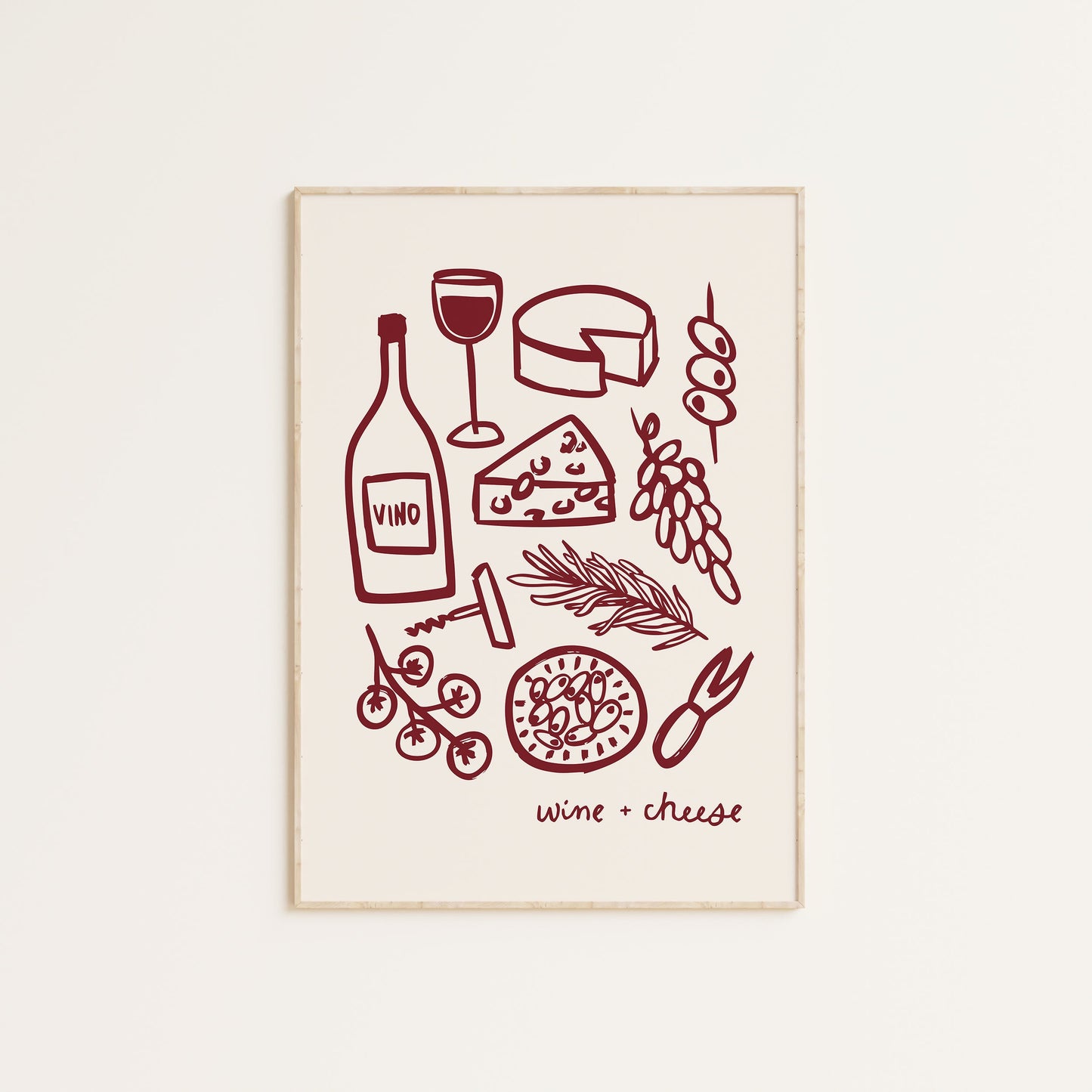 WINE AND CHEESE PRINT