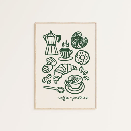 COFFEE AND PASTRIES PRINT