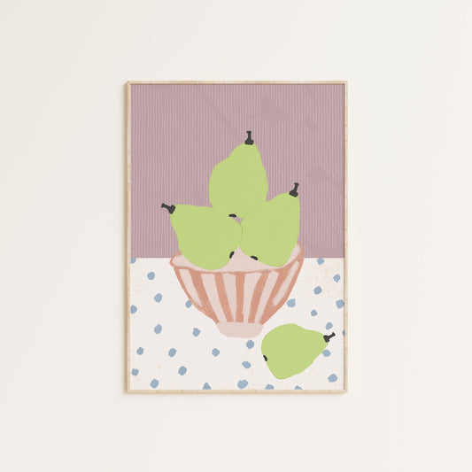 PEARS IN A BOWL PRINT