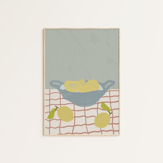 LEMONS IN A BOWL PRINT