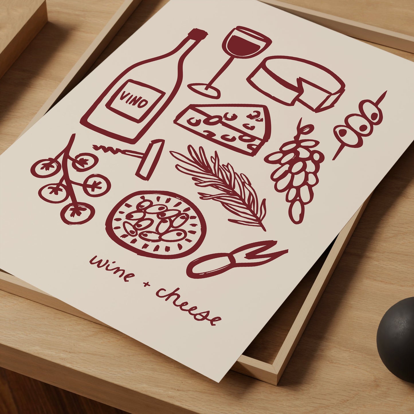 WINE AND CHEESE PRINT