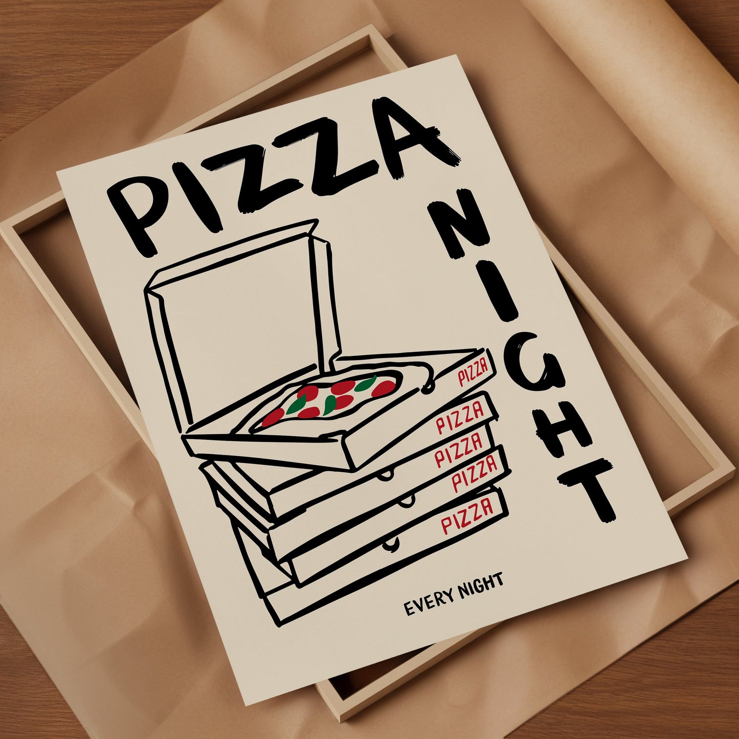 PIZZA NIGHT PRINT