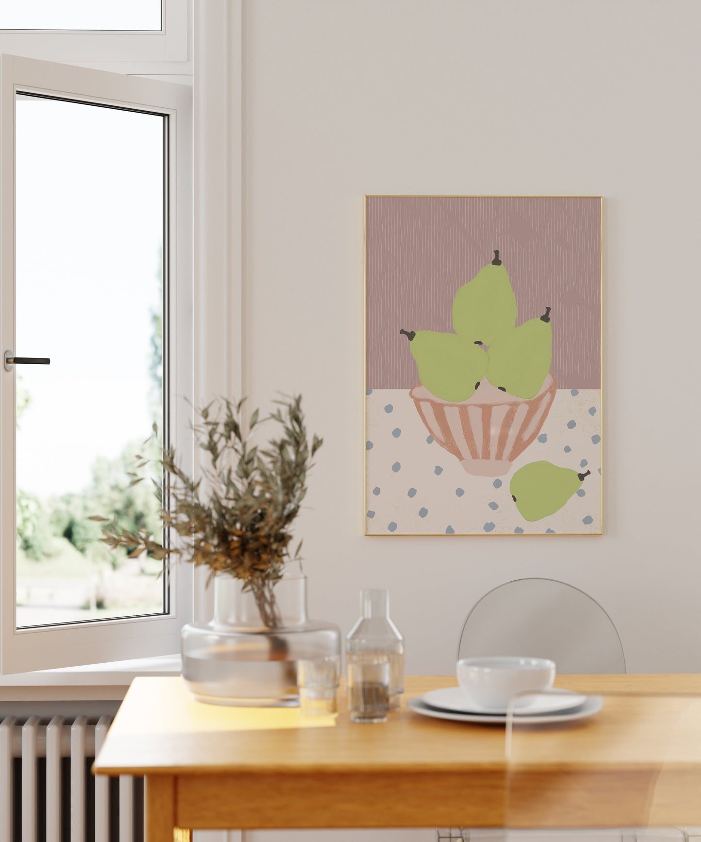 PEARS IN A BOWL PRINT