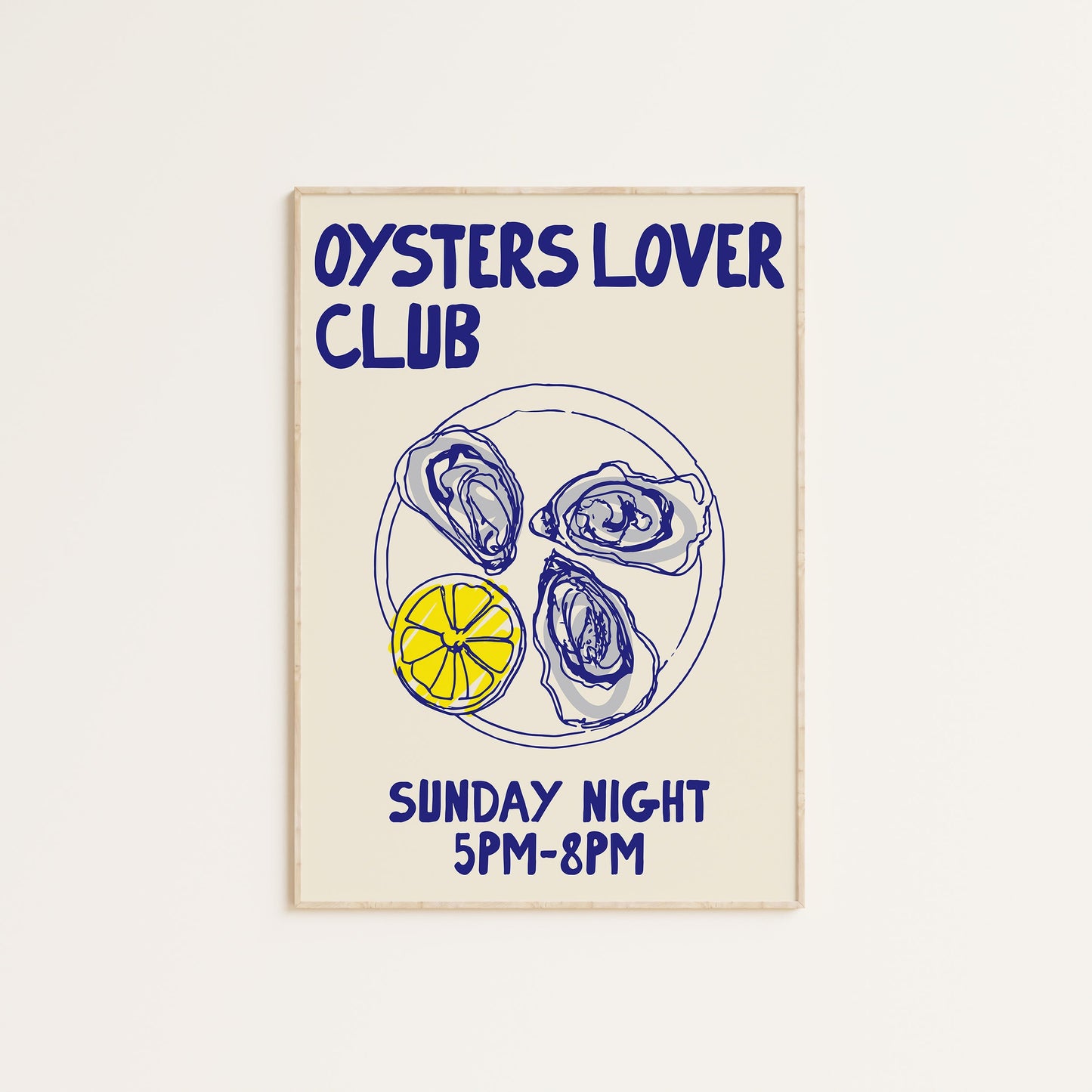 OYSTERS LOVER CLUB PRINT