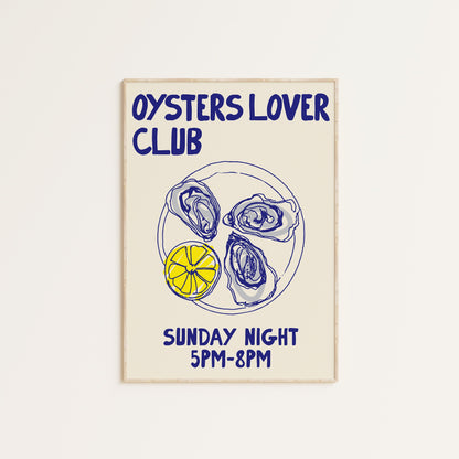 OYSTERS LOVER CLUB PRINT