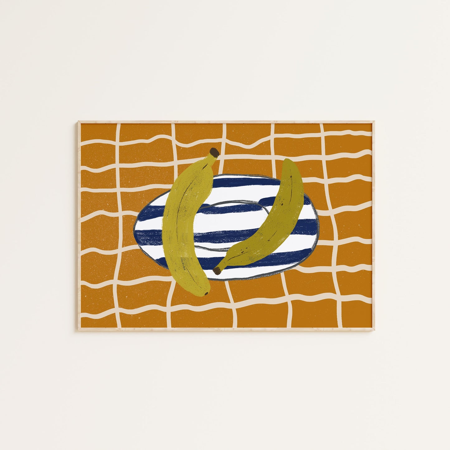 BANANAS ON A PLATE PRINT
