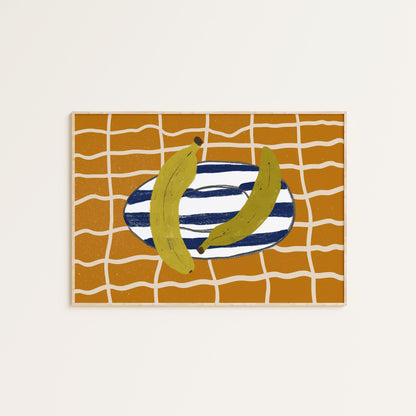 BANANAS ON A PLATE PRINT