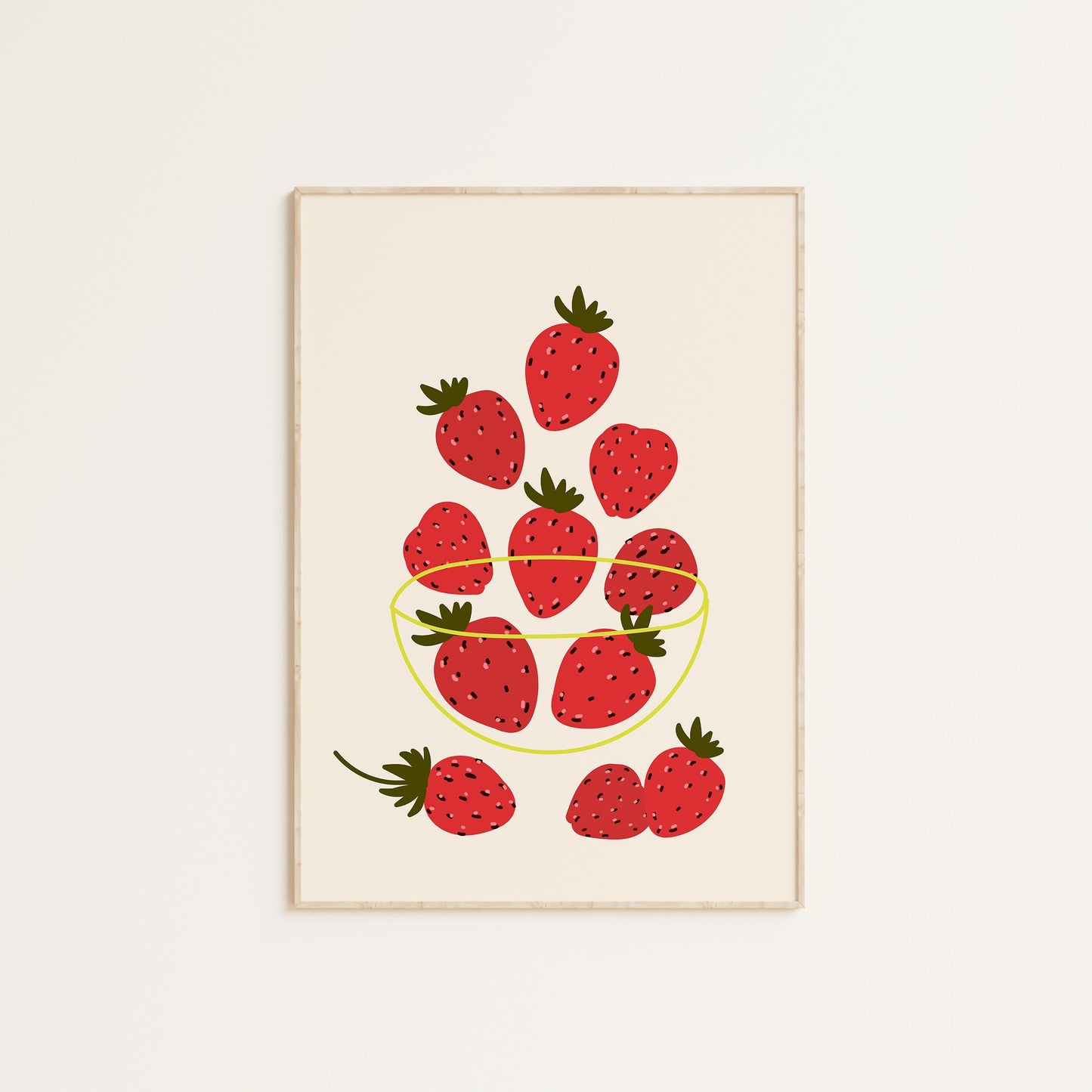 STRAWBERRIES IN A BOWL PRINT
