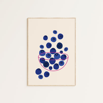 BLUEBERRIES IN A BOWL PRINT