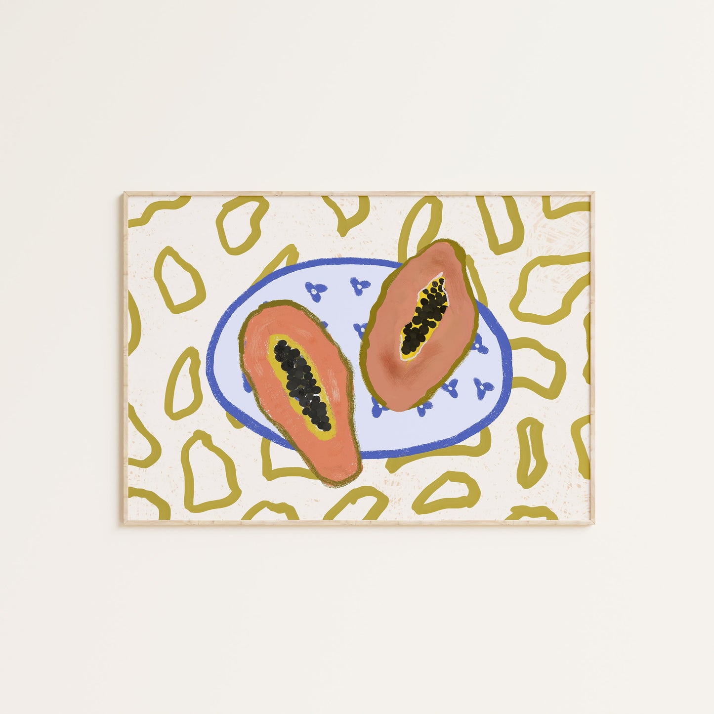 PAPAYA ON A PLATE PRINT