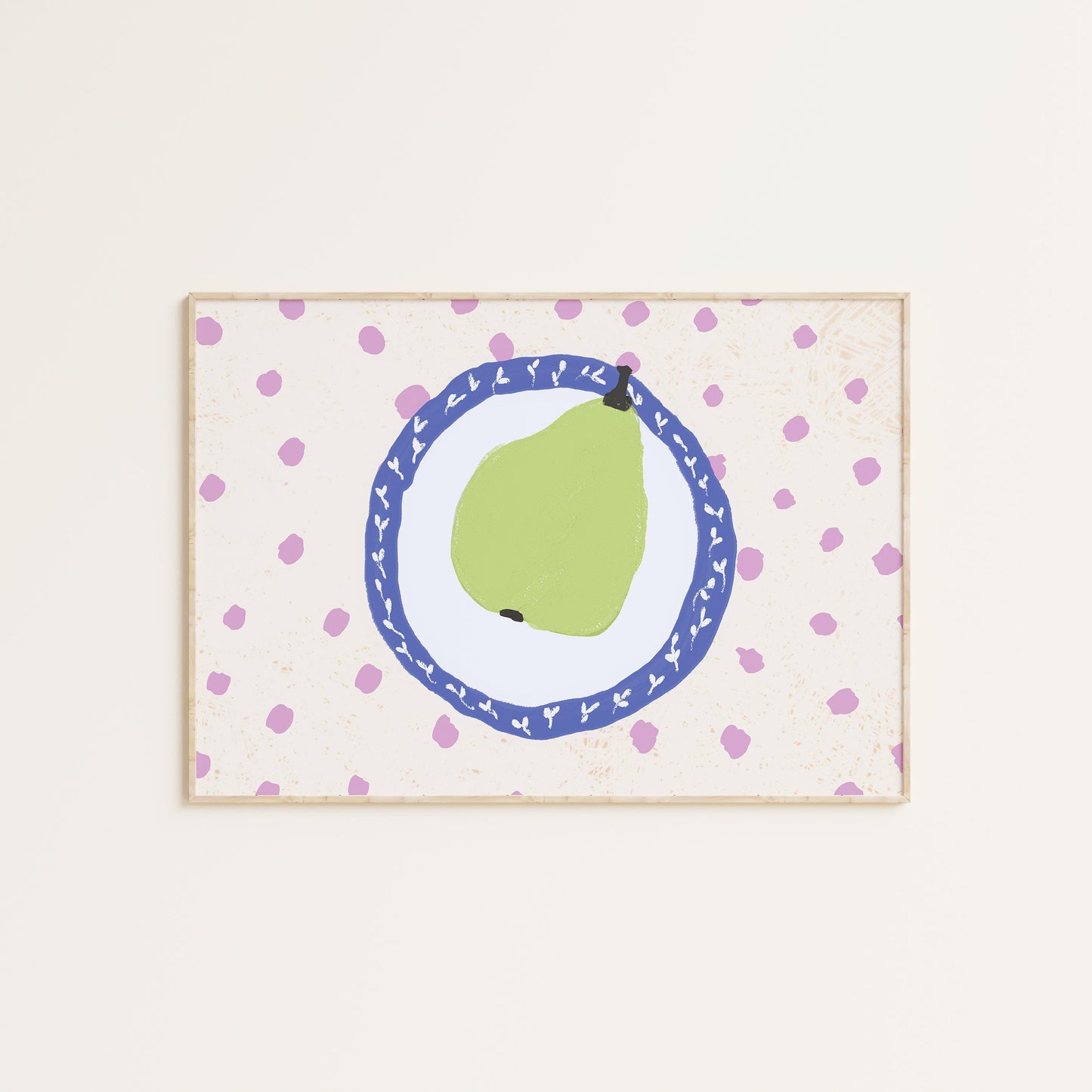 PEARS ON A PLATE PRINT