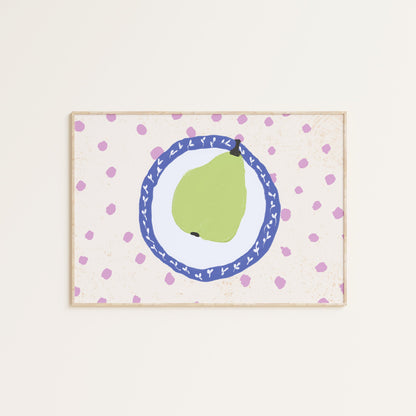 PEARS ON A PLATE PRINT