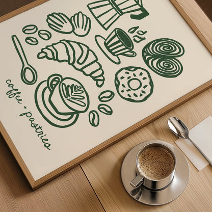 COFFEE AND PASTRIES PRINT