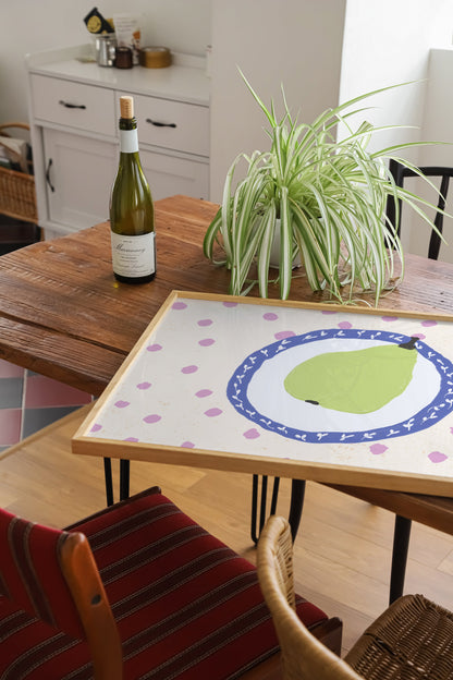 PEARS ON A PLATE PRINT