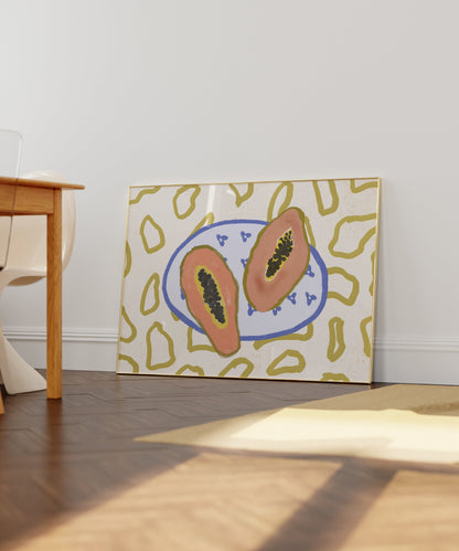 PAPAYA ON A PLATE PRINT