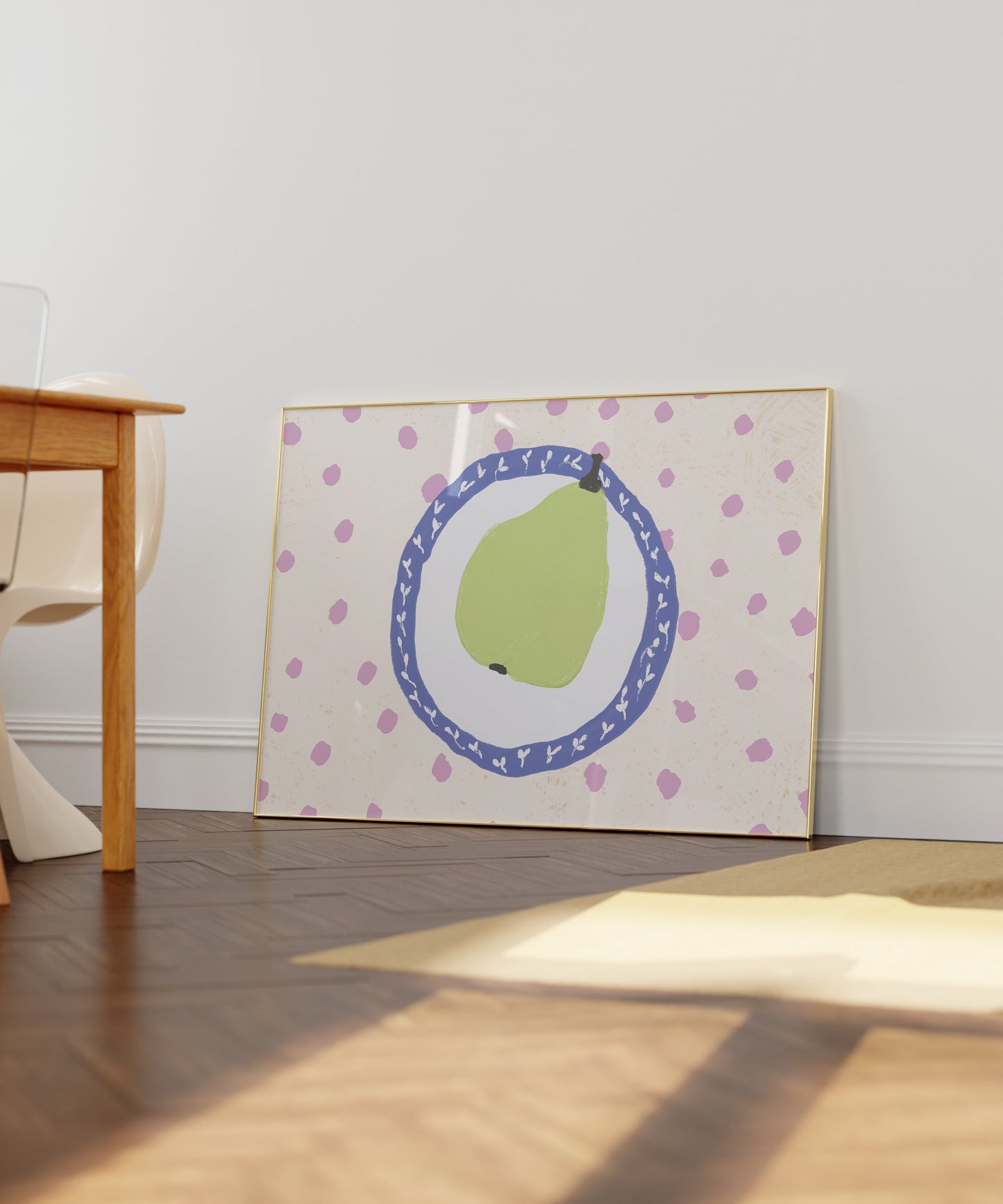 PEARS ON A PLATE PRINT