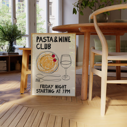 PASTA AND WINE CLUB PRINT