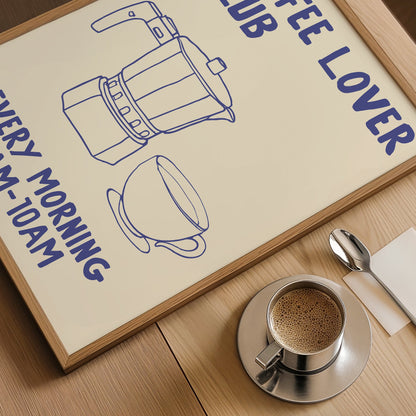 COFFEE LOVER CLUB PRINT